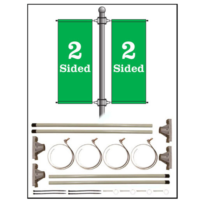 Street Lamp Pole Flag Double-sided Flex Banner Tension system