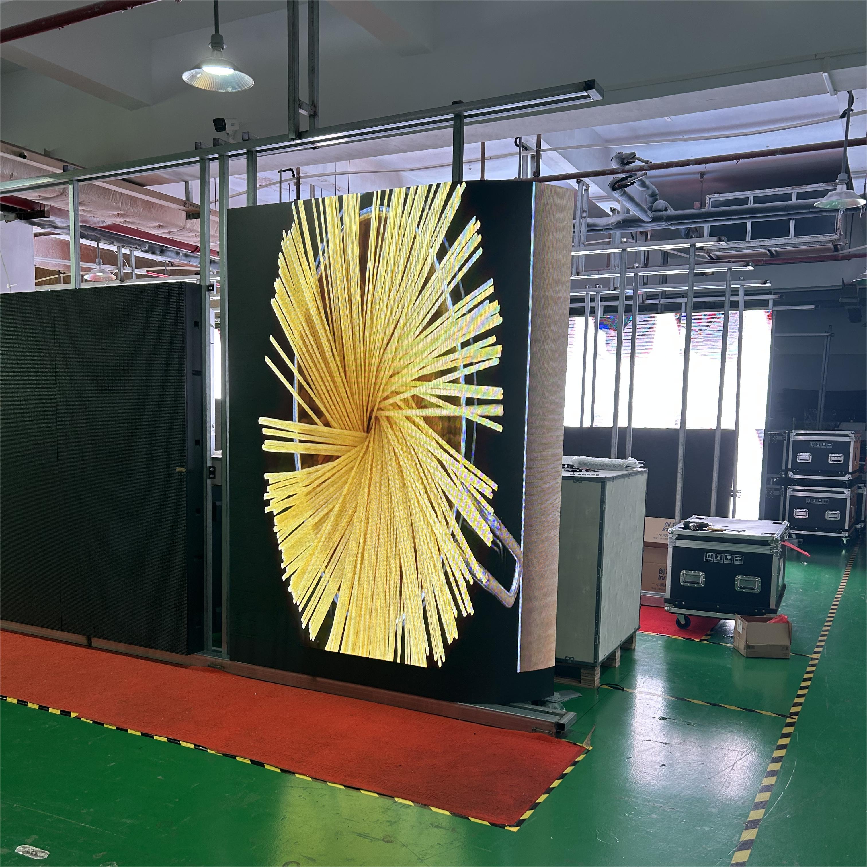 Flat Ad LED Screen Round P3 Display Curved Digital Panel