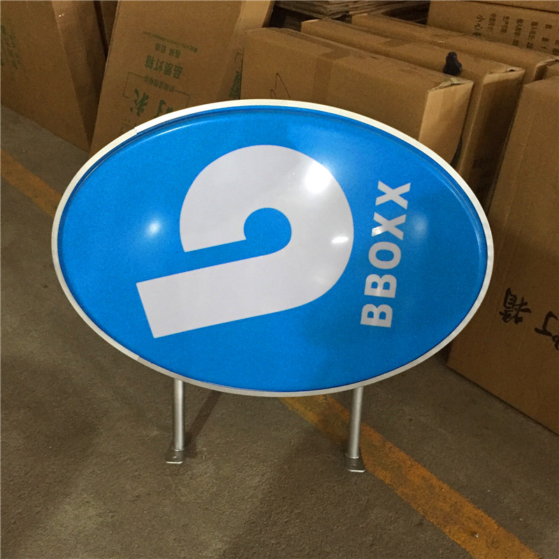 Waterproof high brightness LED Oval Ads light box