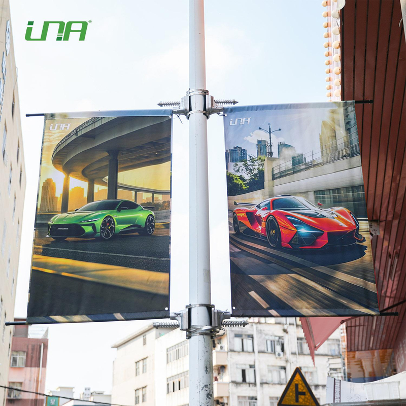 Street Lamppost Commercial Activity Column Pillar Banner Bracket