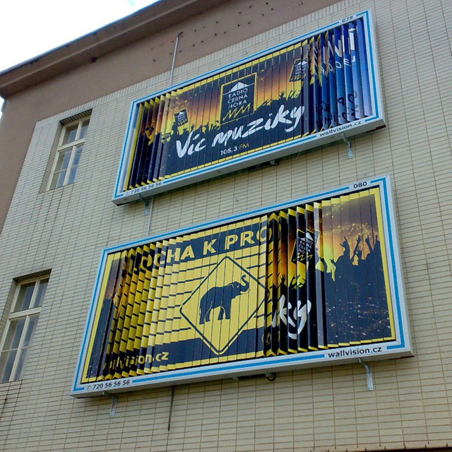 Street Road Texitle Poster Aluminium Triple Prisma Billboard