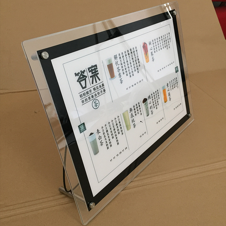 A0 Acrylic panel advertising Crystal LED light box