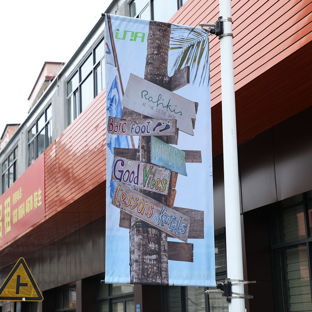 Street Pole Aluminum Bracket Advertising Lamp Pillar Banner Saver
