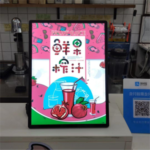 Printing Image-Drawing Glass Panel Vertical LED lightbox