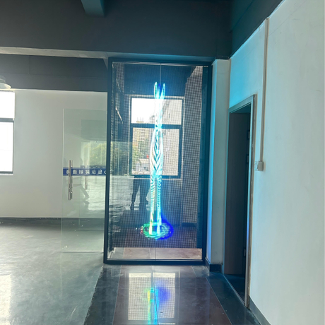 Hanging Transparent Flim Display Holographic 3D LED Poster Screen