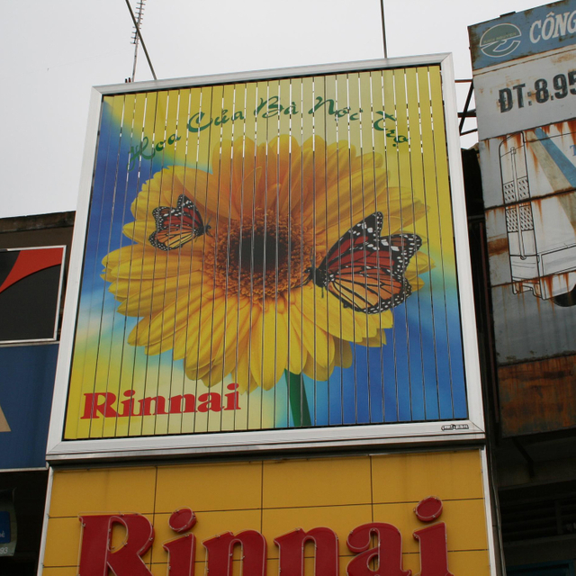 Outdoor Aluminium Rotating Triangular Prisms Trivision Billboard