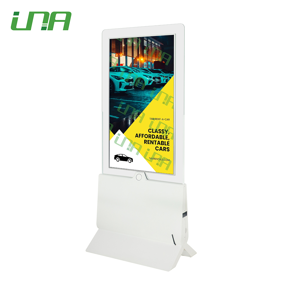 Indoor Free standing Glass double sided LCD digital display