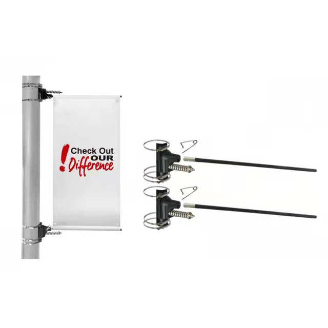 Stainless Zip Ties Light Pole Advertising Printing Banner Arm