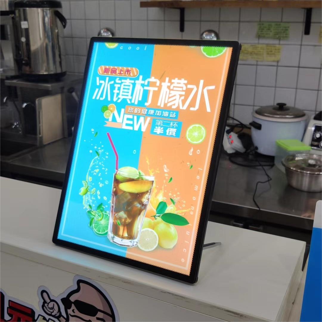 Printing Image-Drawing Glass Panel Vertical LED lightbox