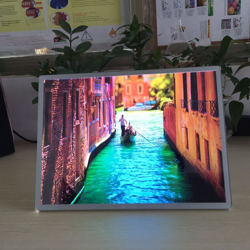 Backlit film Image inserting Glass LED lighted Sign