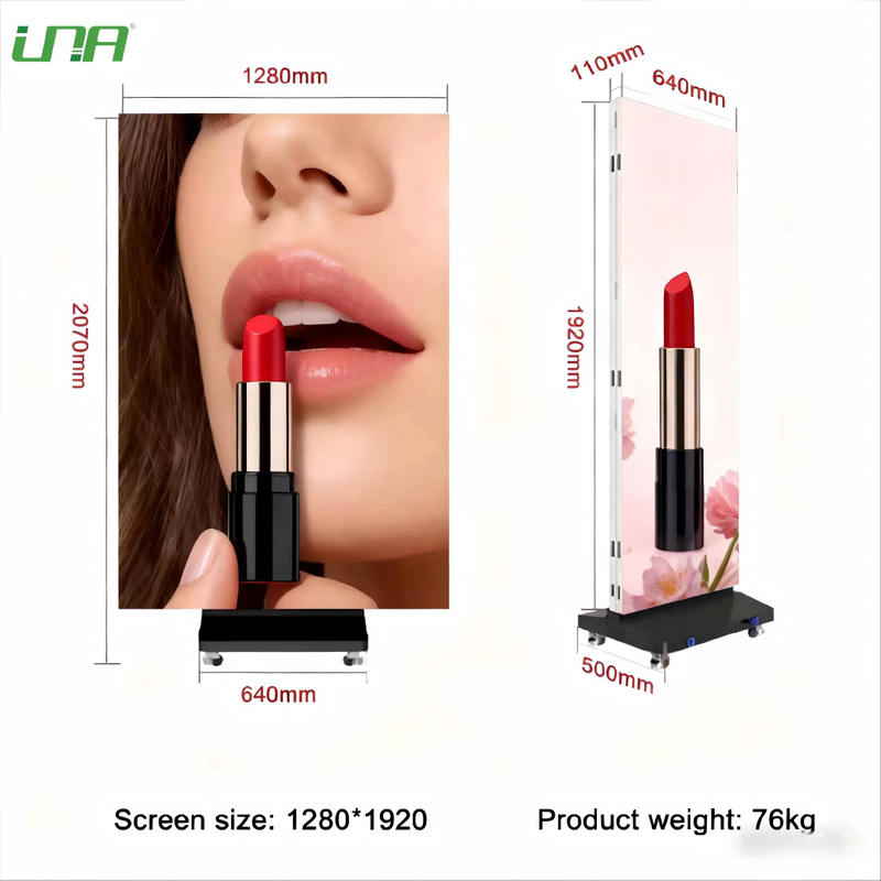  Advertising Left-to-Right Tri-Foldable LED Digital Poster Video Screen Display