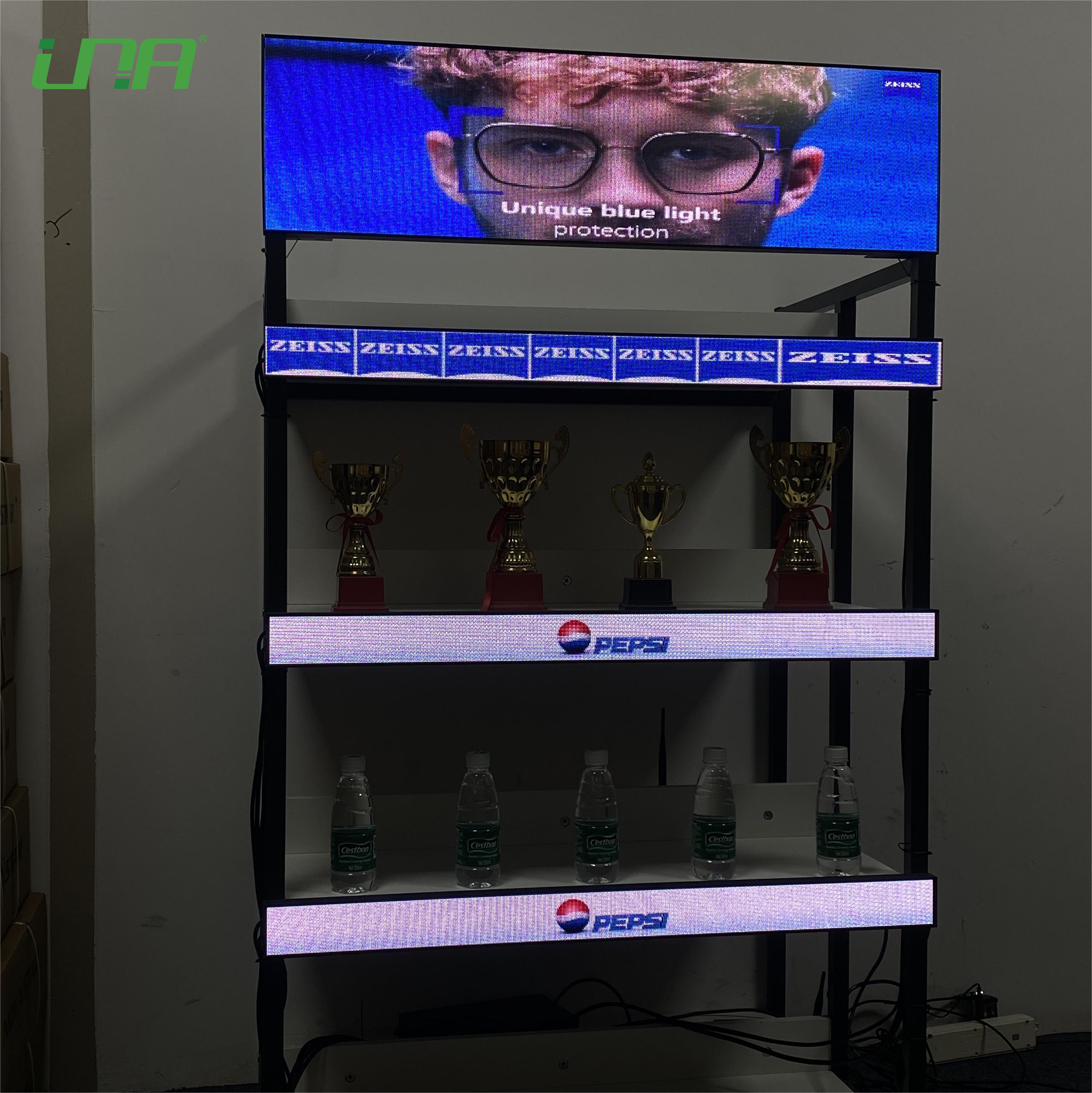 Indoor Horizontal LED Digital Panel Display Shelf Video Screen